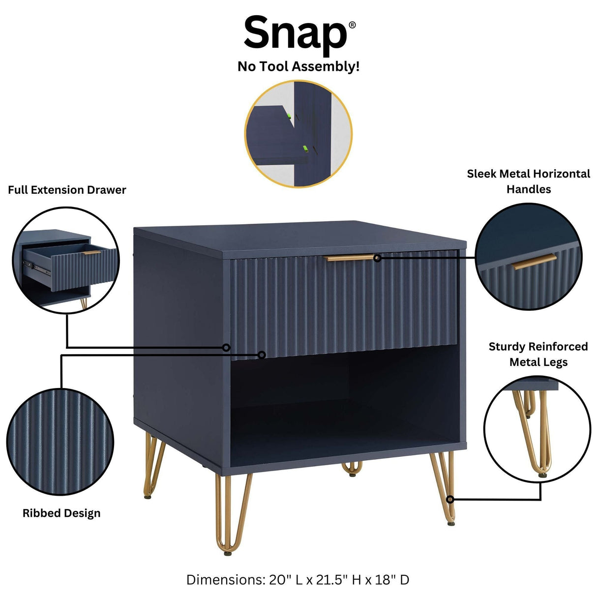 Dumbo - Modern Nightstand