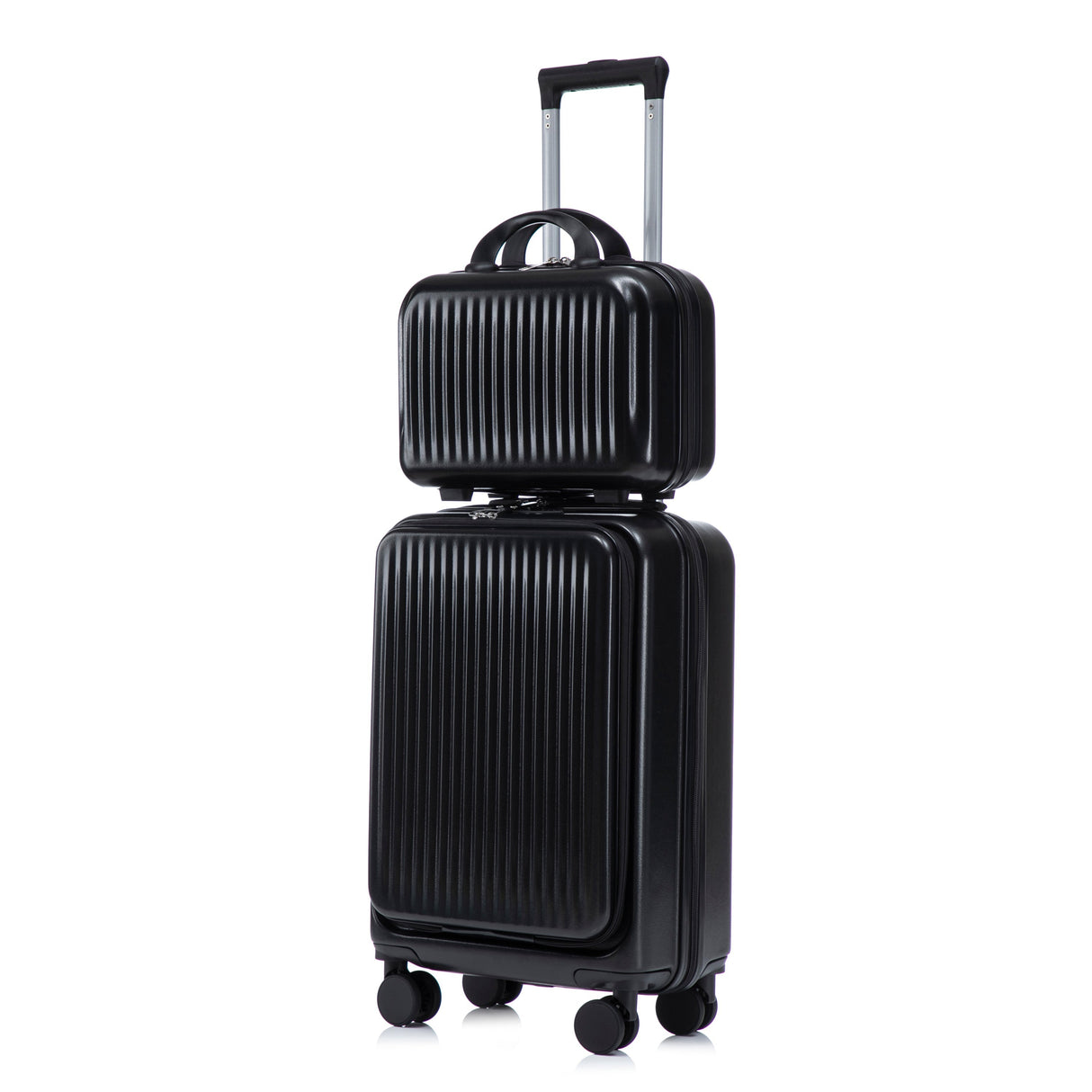14'/20' 2-Piece ABS Spinner Wheel Luggage Set with Combination Lock and Cosmetic Case