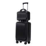 14'/20' 2-Piece ABS Spinner Wheel Luggage Set with Combination Lock and Cosmetic Case