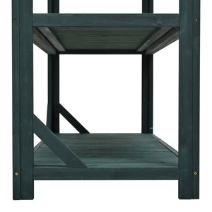 TOPMAX 65' Large Wooden Farmhouse Rustic Outdoor Potting Bench Table