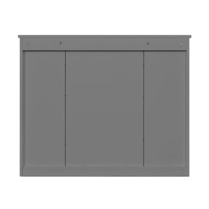 Wall Mounted Bathroom Cabinet With Mirror And 4 Shelves, Rectangular Design - Gray