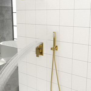 Dual Shower Head 10" Wall Mounted Shower System with Anti-Scald Valve - Black, Gold, or Gray