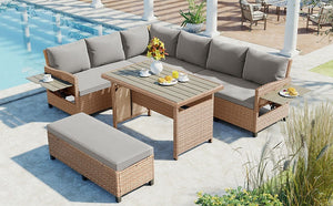 Tomax 5-Piece Outdoor Patio Rattan Sofa Set