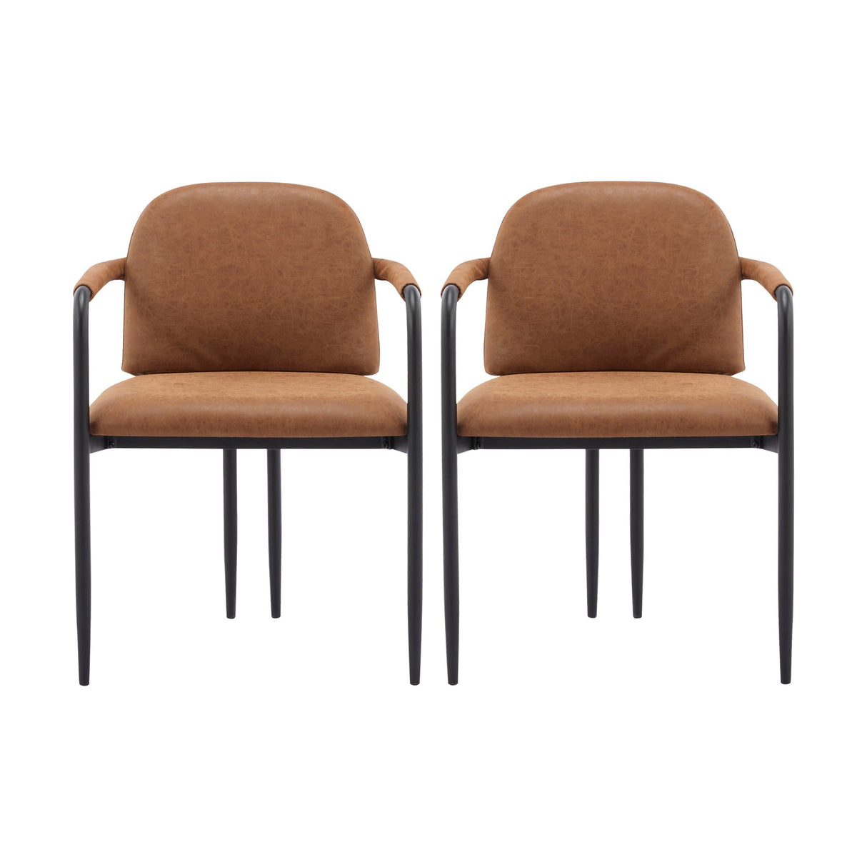 Modern Dining Chair Set With Durable Iron Frame And Comfortable Fabric Upholstery