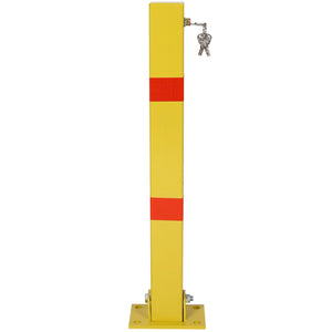 Square Parking Bollard Pole Barrier With Lock For Car Parking Protection And Home Garage Street Decor