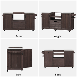 K&K 66.5' Outdoor Kitchen Island for Big Green Egg Grills