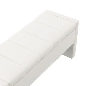 Modern Upholstered Large Bed End Bench With Storage