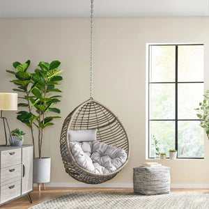 Morris Teardrop - Hanging Chair With Chain And Water Resistant Cushions