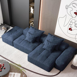 Modern Oversized Modular Sectional Sofa with Pillows - Multiple Colors