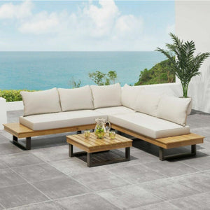 Sebastian Hand Crafted 4-Piece Sofa Set with Water-Resistant Cushions