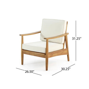 Emmry - Outdoor Acacia Wood Club Chair