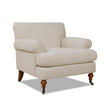 Cobaltex Upholstered Arm Chair with Metal Casters and Rolled Arms - Accent Chairs