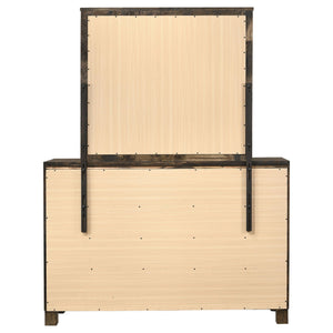 Woodmont 8-drawer Dresser with Mirror Rustic Golden Brown