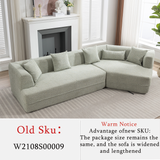 Modular Sofa Modern Minimalist Style Green Upholstered