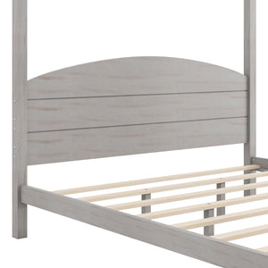 anopy Platform Bed With Headboard And Support Legs