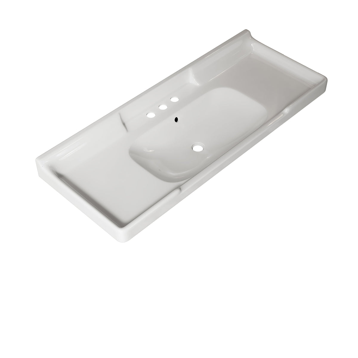 VICI 48" Bathroom Ceramic Basin with 3 Pre-Drilled Holes