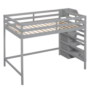 Loft Bed With Built In Storage Wardrobe And Staircase