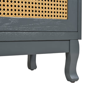 Retro Industrial Grey 4-Door Sideboard