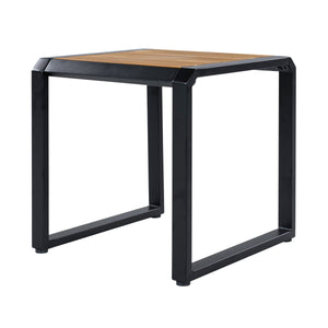 Outdoor Side Table with Teak Wood Top