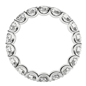 Round Cut Lab Grown Diamond Eternity Ring in 14k White Gold (2 cttw FG/VS2)