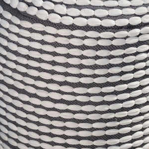 River - Handcrafted Cylindrical Pouf Water Resistant Fabric