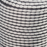 River Handcrafted Cylindrical Pouf in Water Resistant Fabric