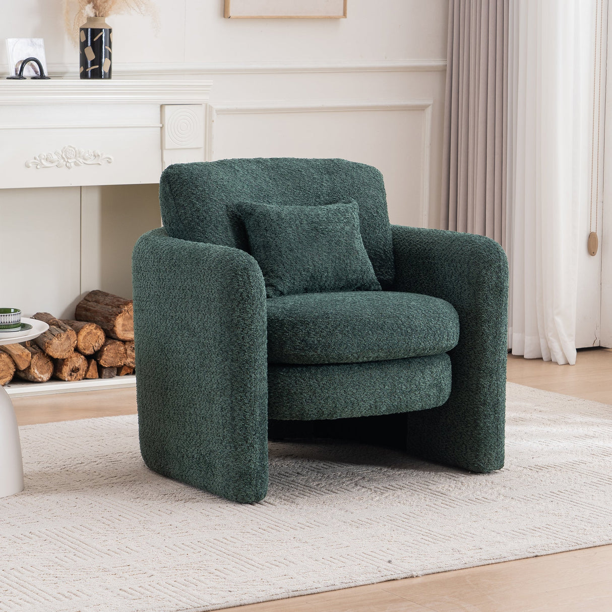 Rosewick Rounded Corner Cozy Modern Accent Chair