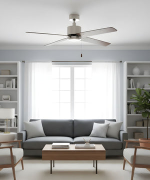 52" Aldea IV 4-Blade Ceiling Fan Brushed Nickel Motor Finish and Walnut Blade Finish