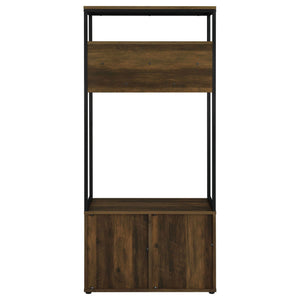 Flora - 2 Door Coat Rack Hall Tree Storage Bench And Multi Functional Storage - Natural