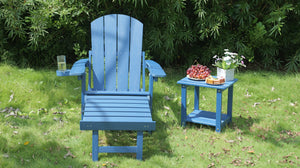 Outdoor Adjustable Lounge Chair with Built-in Cup Holder - Brown