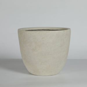 Round Concrete Planter Set of 2, Large Handmade Rustic Planter Pots