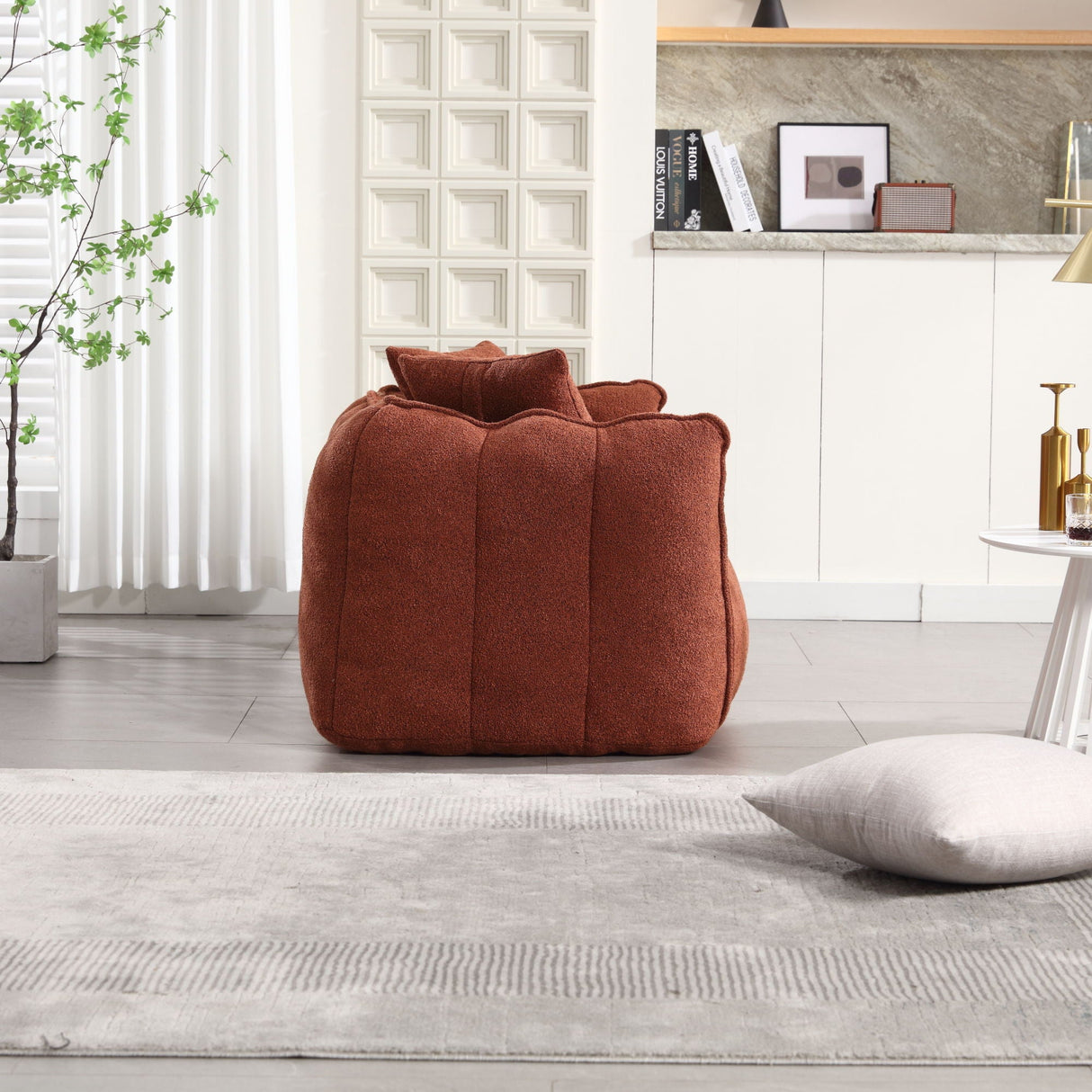 Cozy Beanbag Chair With High Resilience Foam Core For 2