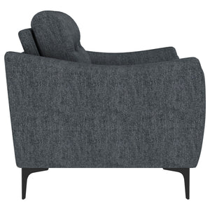 Oberle - 2 Piece Upholstered Sofa Set With Pocket Coil Seating - Charcoal