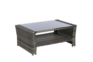 4 Pieces Outdoor Patio Furniture Sets Garden Rattan Chair Wicker Set