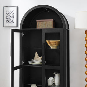 High Arched Storage Cabinet with LED Light