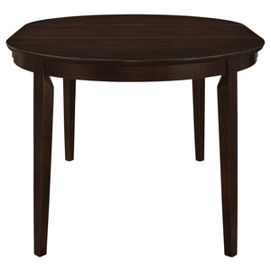 Gabriel - Oval 7 Piece Dining Set With Chairs - Cappuccino