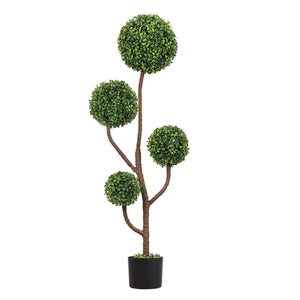 4FT Tall Artificial Boxwood Topiary Tree