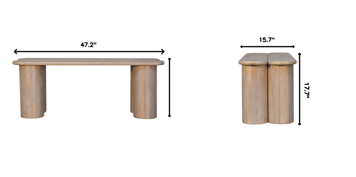 Twin Plank Marble Bench - Marble