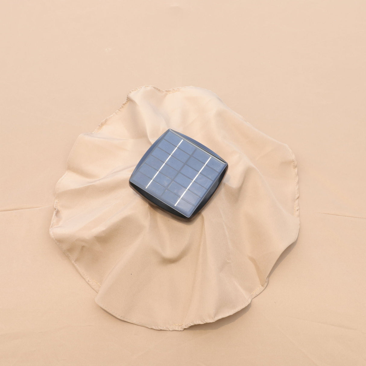 Double- Sided Outdoor Market Umbrella With Lights And Base