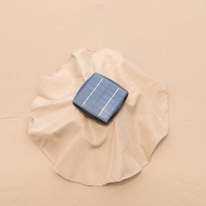 Double- Sided Outdoor Market Umbrella With Lights And Base