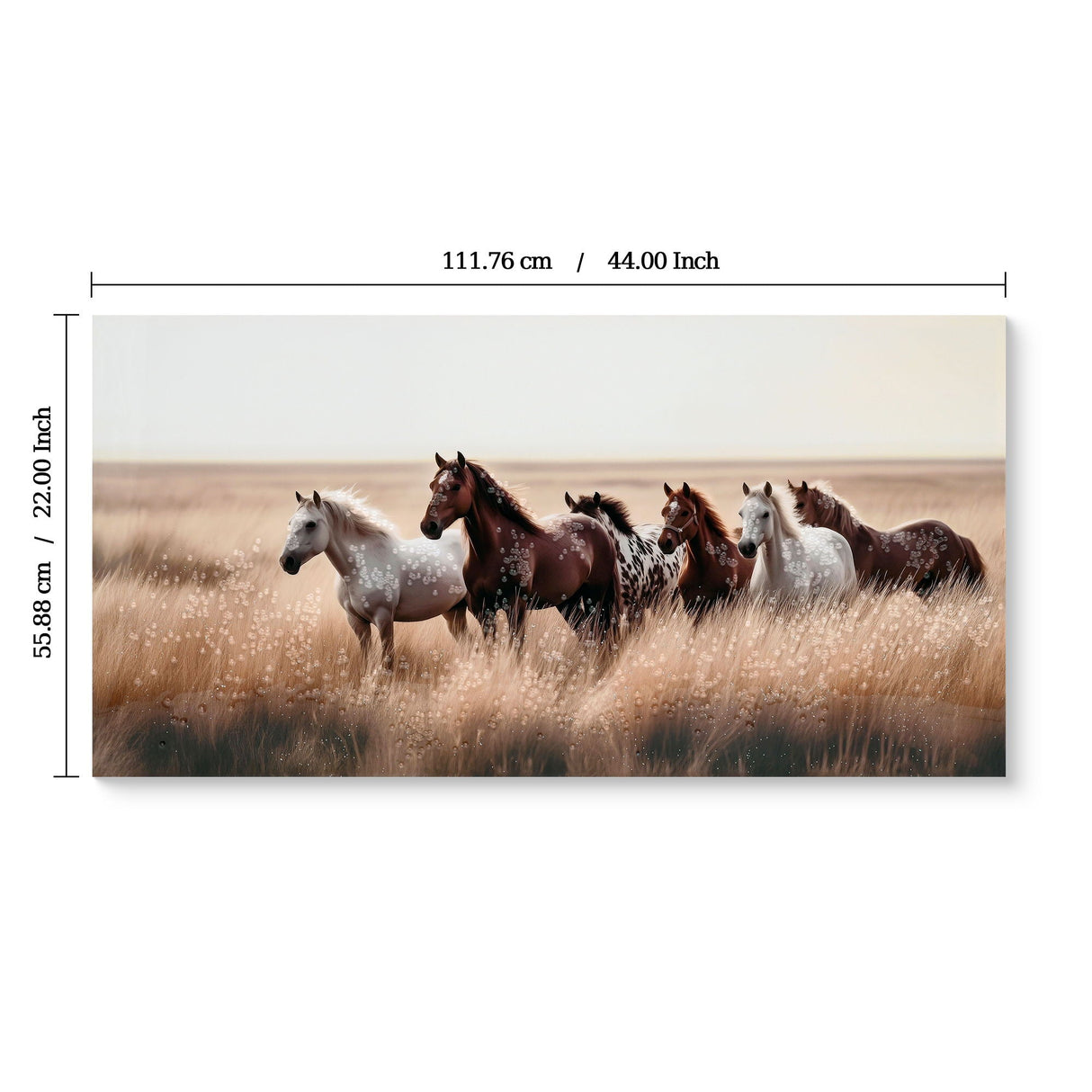 Horses Wall Art Decor Western Farm Equine Canvas Picture