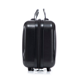 ABS Spinner Wheel Luggage Set with Cosmetic Case - Black