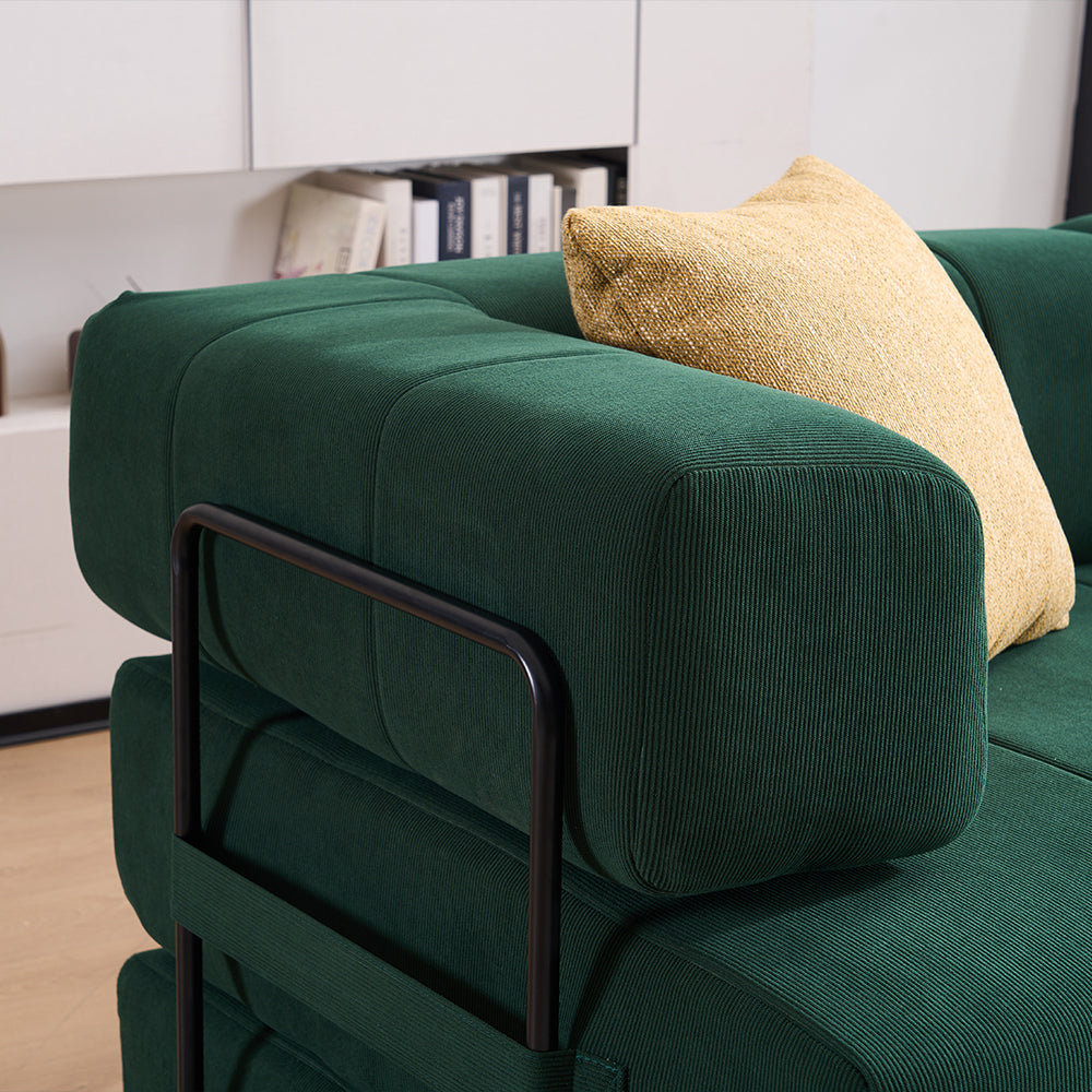 Folding Sofa Bed78.5" Convertible Couch with 2 Pillows