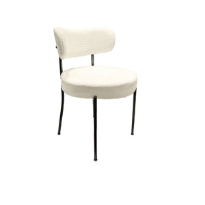 Mid-Century Modern Dining Chair With Curved Backrest