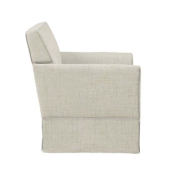 Upholstered Accent Chair with Skirted Base and Wood Frame