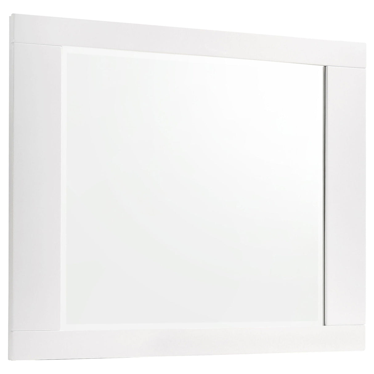 August - 6 Piece Queen Panel Bedroom Set With LED Lighting - White