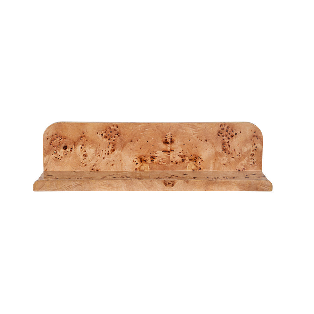 Burl Wood Floating Wall Shelf