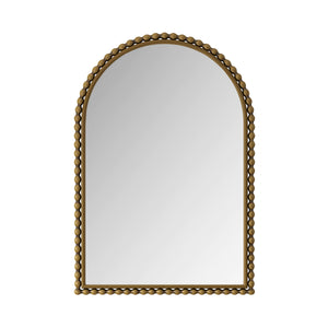 Vintage Iron Arch Wall Mirror in Gold