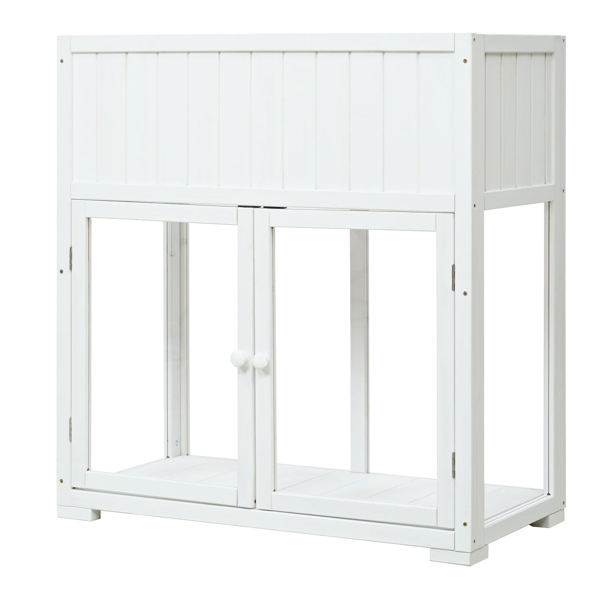 TOPMAX Patio Mini Wood Cold Frame Greenhouse