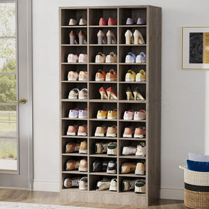 10 Tier Shoe Storage Cabinet With 30 Cubbies